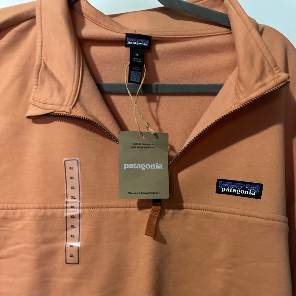 NWT! Patagonia Women's Ahnya 1/4 Zip Pullover Rock Melon XL - Picture 16 of 16